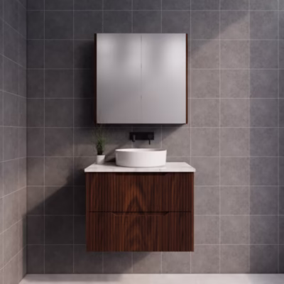 750mm BALI Brown Oak Wall Hung Vanity
