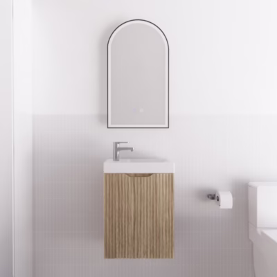 Vienna American Oak 450mm Wall Hung Vanity