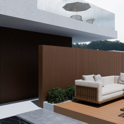 TEAK Outdoor Fluted Decor Panel