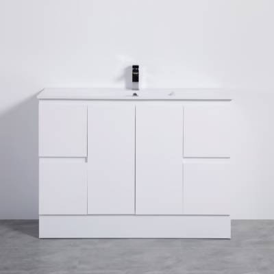 1200MM Alpha Free Standing PVC Waterproof Vanity with Kickboard (Single Bowl)