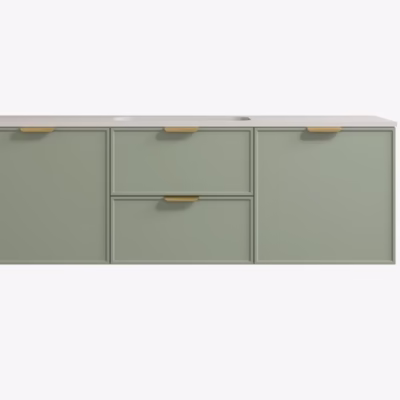 1200MM Madura Federation Wall Hung Cabinet Olive Green (Single Bowl)