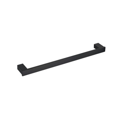 SS ECKIG 800mm Black Single Towel Rail