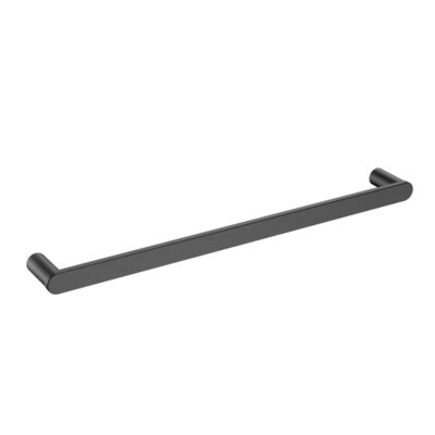 SS RUND Brushed Gun Metal 600mm Single Towel Rail