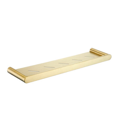 SS RUND Brushed Gold Shower Shelf