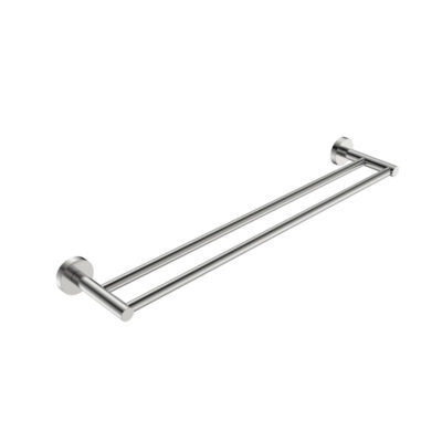 RUND 640mm Brushed Nickel Double Towel Rail