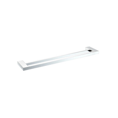 KOMPAKT ECKIG Chrome 800mm Double Towel Rail