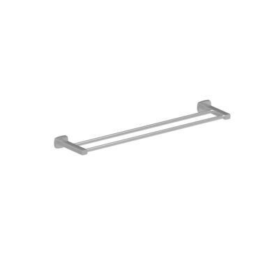LUXUS 800mm Brushed Nickel Double Towel Rail