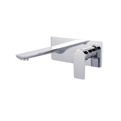 LUXUS Chrome Wall Mixer with Spout