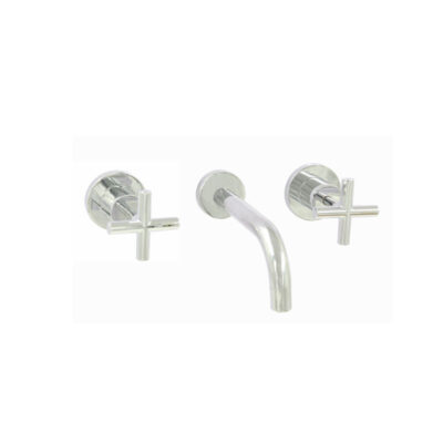 WAHLEN 10 Chrome Cross Handle Bath Set