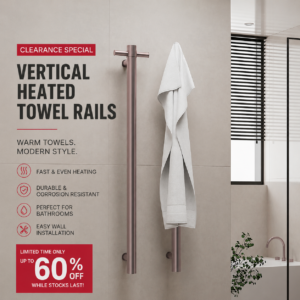 Clearance Vertical Heated Towel Rails