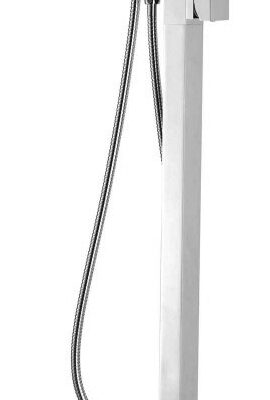 Brushed Nickel Freestanding Tap with Handheld Shower