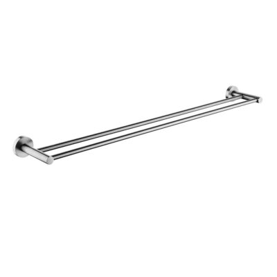 Brushed Nickel LUCID PIN Cuttable Double Towel Rail