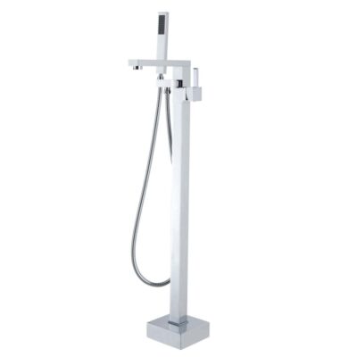 Chrome Freestanding Tap with Handheld Shower
