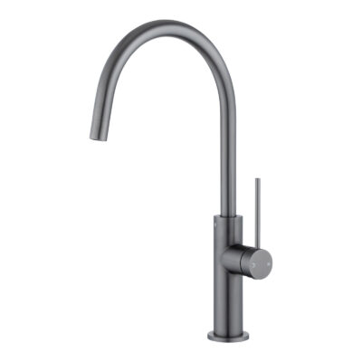Gunmetal Standard Slim Stainless Steel Kitchen Mixer With 360° Swivel Spout