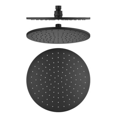 250mm Matte Black Shower Head