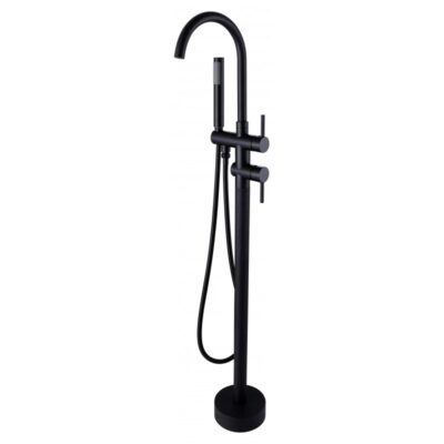 Black Freestanding Tap with Handheld Shower
