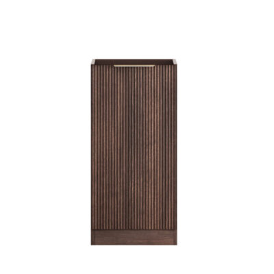 400mm Sable Walnut Havana Laundry 415 Fluted Base Cabinet