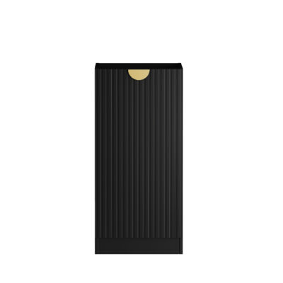 400mm Matte Black Marlo Laundry 415 Fluted Base Cabinet