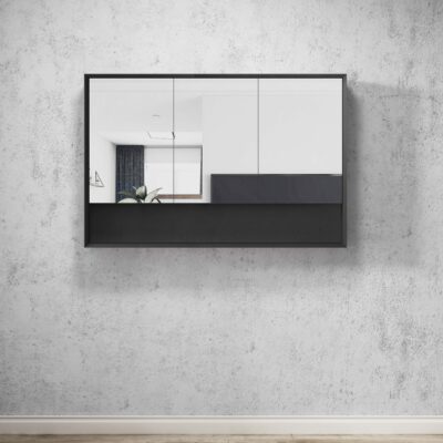 1200mm Matte Black Marlo Shaving Cabinet