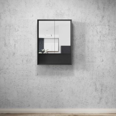 600mm Matte Black Marlo Shaving Cabinet