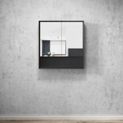 750mm Matte Black Marlo Shaving Cabinet