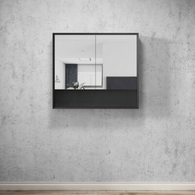 900mm Matte Black Marlo Shaving Cabinet