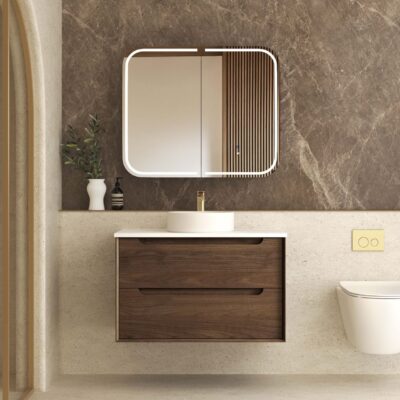 900mm Sable Walnut Byron Wall Hung Vanity