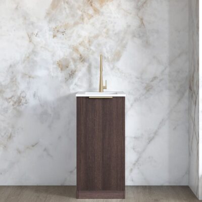 430mm Sable Walnut Mini Laundry Havana with Stone Top & Sink