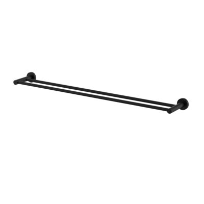 750mm Matte Black Mirage Double Towel Rail